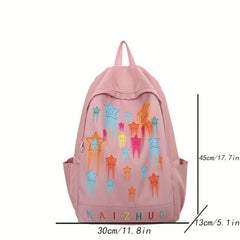 Colorful Graffiti Print Laptop Backpack Y2K School Bag