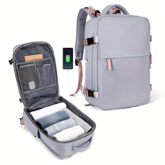 Minimalist Zipper Backpack Large Capacity School Bag Work Laptop Bag