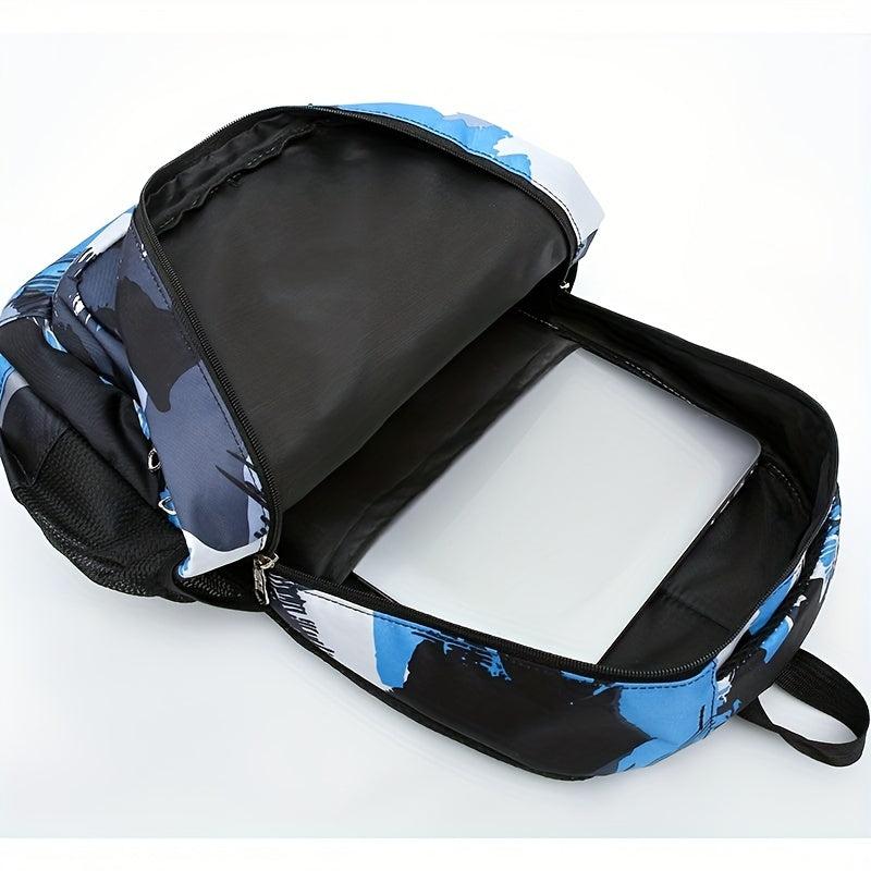 3PCS Large Capacity Backpack Set Back To School Daypack Casual Travel Knapsack