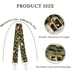 Leopard Pattern Bag Strap Wide Replacement Shoulder Bag Strap Adjustable