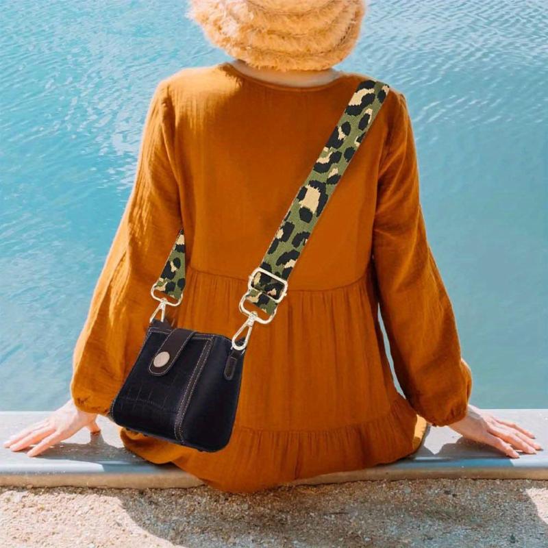 Leopard Pattern Bag Strap Wide Replacement Shoulder Bag Strap Adjustable