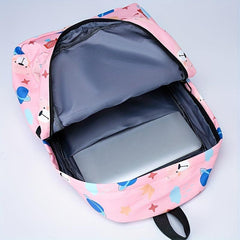 3Pcs Planet Pattern Backpack Set Crossbody Bag & Pencil Case School Essential