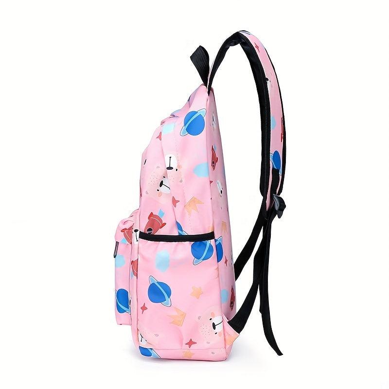 3Pcs Planet Pattern Backpack Set Crossbody Bag & Pencil Case School Essential