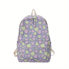 Large Capacity Preppy Backpack Canvas Durable Lightweight Laptop Daypack