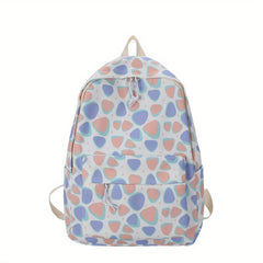 Large Capacity Preppy Backpack Canvas Durable Lightweight Laptop Daypack