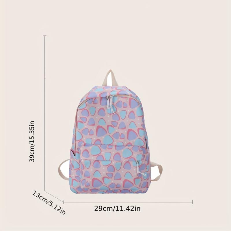 Large Capacity Preppy Backpack Canvas Durable Lightweight Laptop Daypack