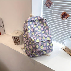 Large Capacity Preppy Backpack Canvas Durable Lightweight Laptop Daypack