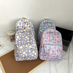 Large Capacity Preppy Backpack Canvas Durable Lightweight Laptop Daypack