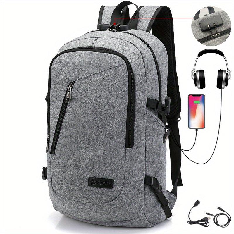 Large Capacity Travel Backpack With Password Lock Anti theft Business Laptop Bag