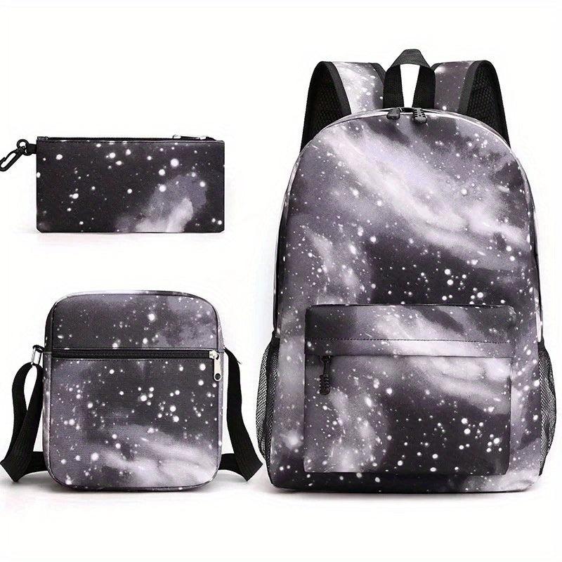 3ps Starry Sky Printed Backpack Colorful Schoolbag