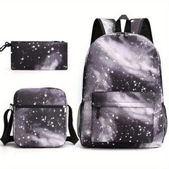 3ps Starry Sky Printed Backpack Colorful Schoolbag