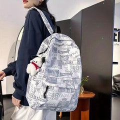 Anime Print Backpack School Bag for Girls