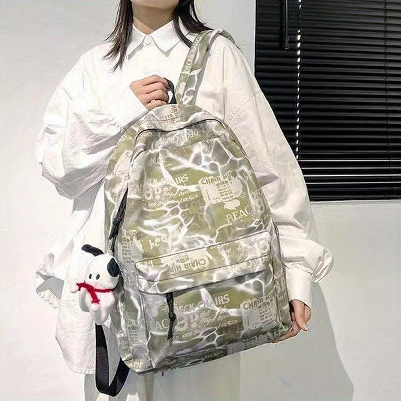 Anime Print Backpack School Bag for Girls