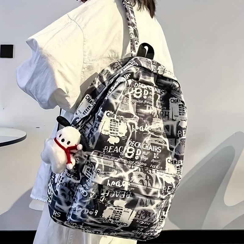 Anime Print Backpack School Bag for Girls