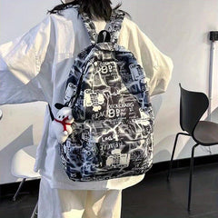 Anime Print Backpack School Bag for Girls