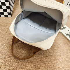 Preppy Style Backpack Canvas Schoolbag Rucksack For Travel