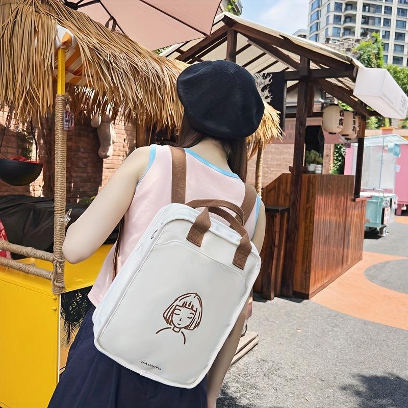 Preppy Style Backpack Canvas Schoolbag Rucksack For Travel