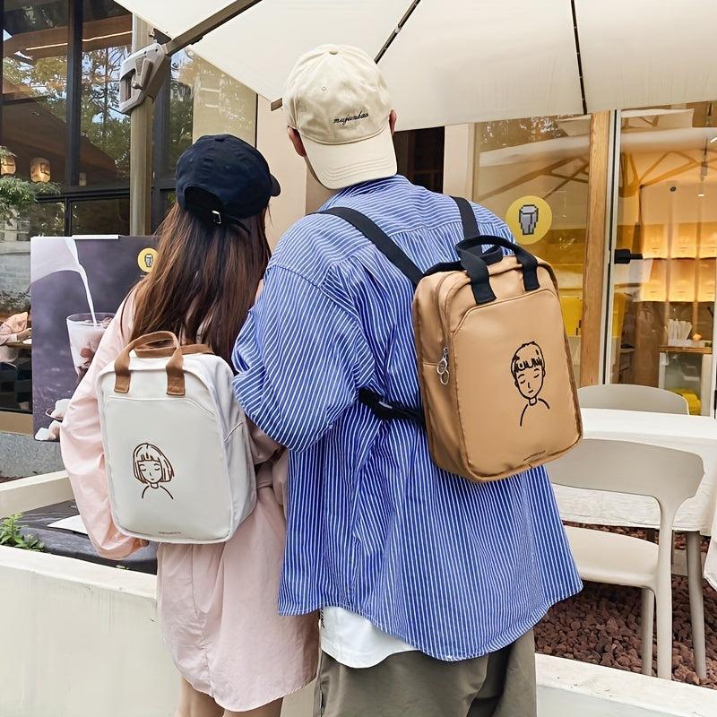 Preppy Style Backpack Canvas Schoolbag Rucksack For Travel