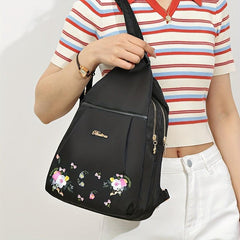 Floral Print Backpack Lightweight School Bag
