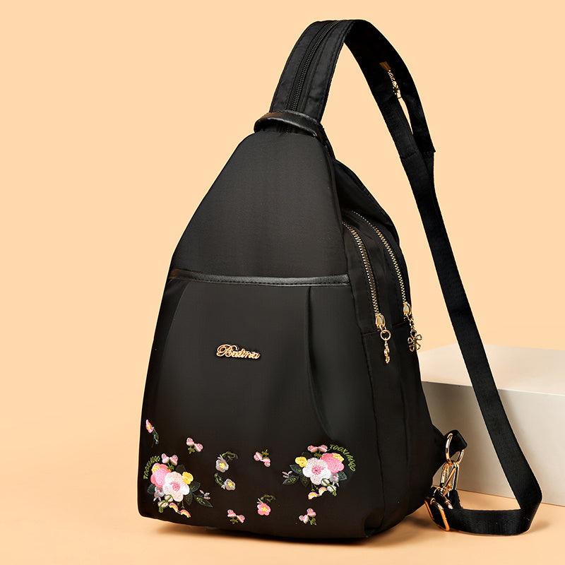 Floral Print Backpack Lightweight School Bag