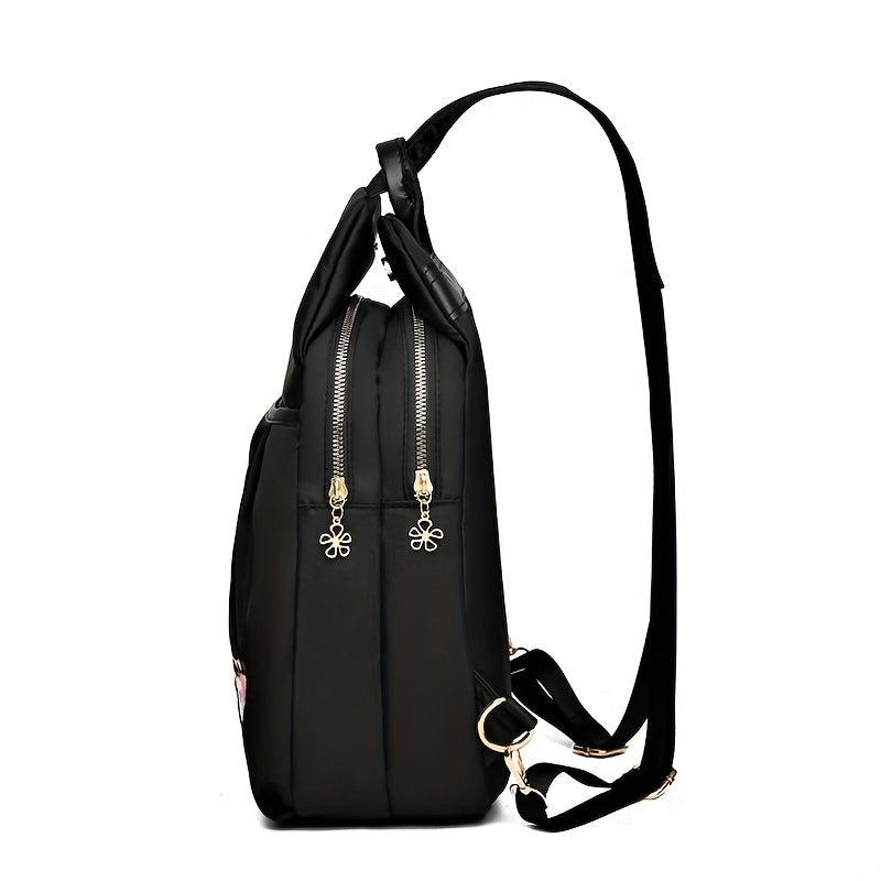 Floral Print Backpack Lightweight School Bag