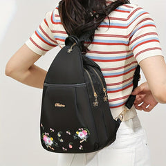Floral Print Backpack Lightweight School Bag