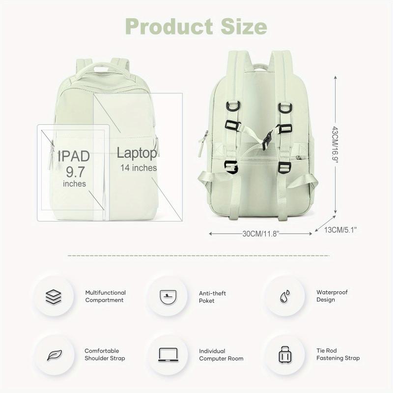 39 62 Cm Laptop Backpack Large Capacity Preppy School Bag Travel Daypack