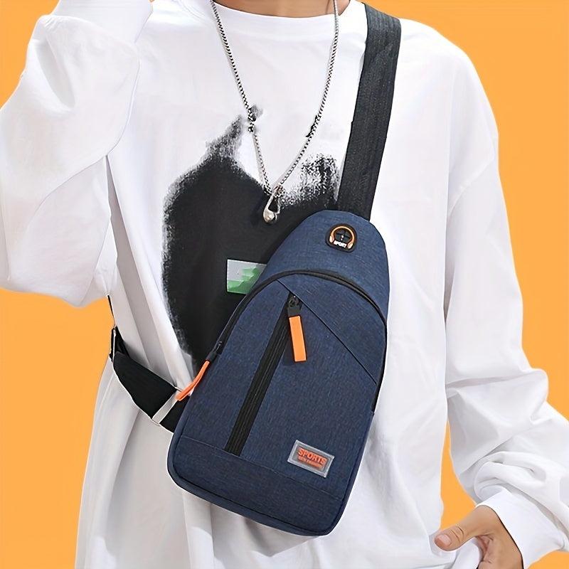 Men's Casual Canvas Chest Bag Messenger Style Shoulder Bag