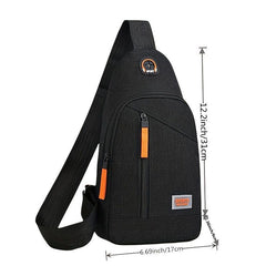 Men's Casual Canvas Chest Bag Messenger Style Shoulder Bag