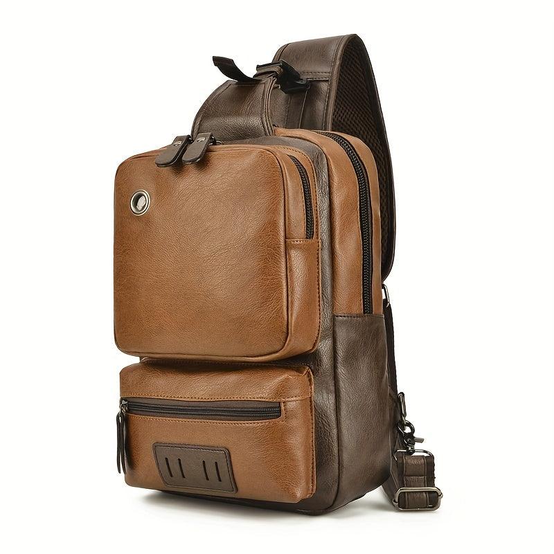 Men's Large Capacity Chest Bag Business Casual Shoulder Bag