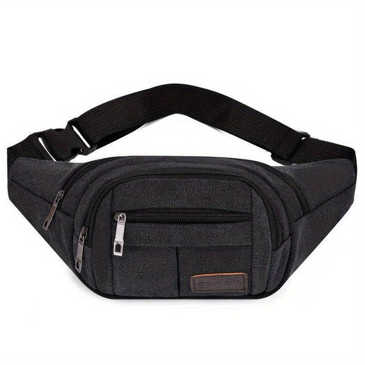 Canvas Waist Bag Crossbody Bag Outdoor Sports Travel Waist Bag