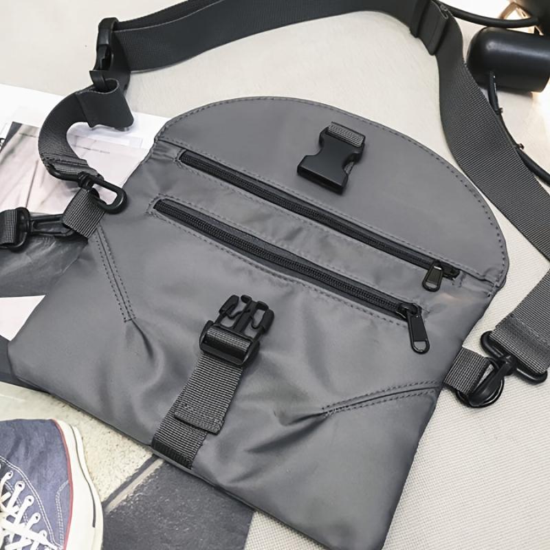 Men's Messenger Bag Casual Chest Bag Street Style Single Shoulder Bag