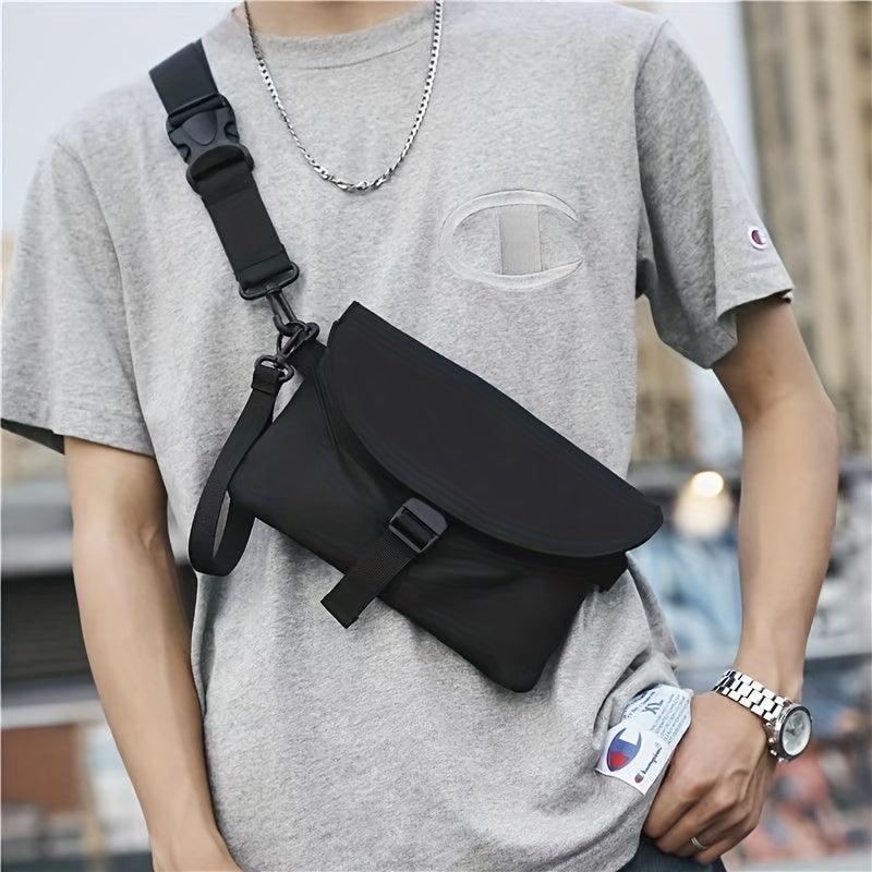 Men's Messenger Bag Casual Chest Bag Street Style Single Shoulder Bag