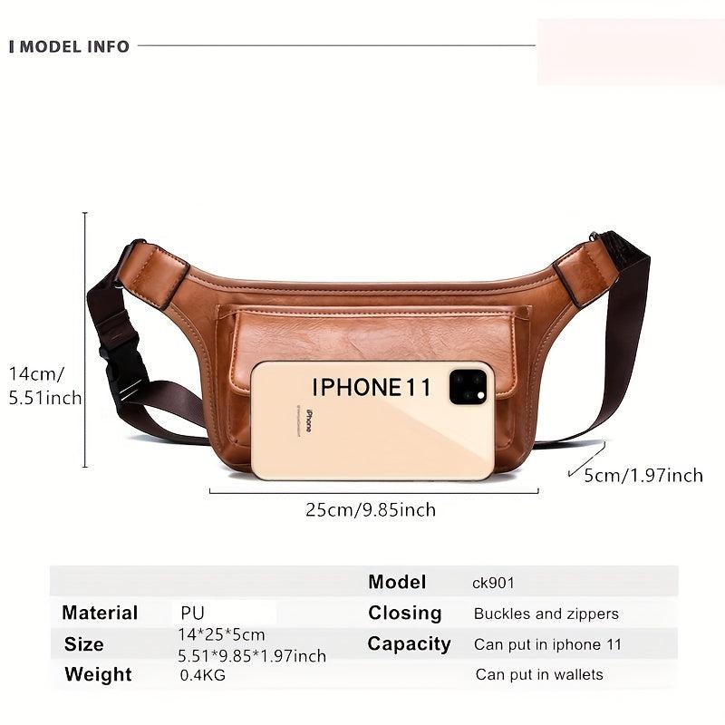 Men's Casual Waist Bag Mobile Phone Bag Travel Crossbody Bag