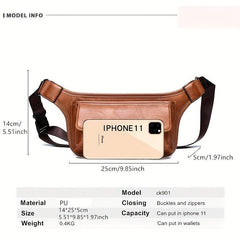 Men's Casual Waist Bag Mobile Phone Bag Travel Crossbody Bag