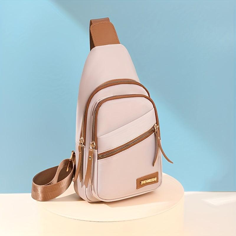 Zipper Chest Bag Outdoor Shoulder Bag Adjustable Strap
