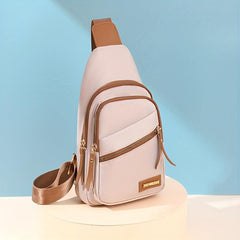 Zipper Chest Bag Outdoor Shoulder Bag Adjustable Strap