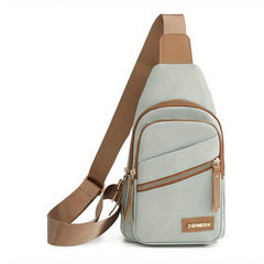 Zipper Chest Bag Outdoor Shoulder Bag Adjustable Strap