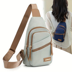 Zipper Chest Bag Outdoor Shoulder Bag Adjustable Strap