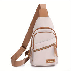 Zipper Chest Bag Outdoor Shoulder Bag Adjustable Strap