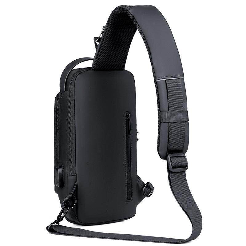 Anti Theft Password Lock Crossbody Bag with USB Charging Port