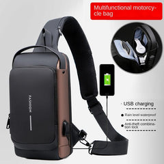 Anti Theft Password Lock Crossbody Bag with USB Charging Port
