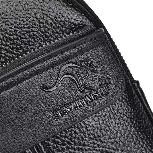 Large Capacity Soft Leather Men's Chest Bag Shoulder Bag For Travel