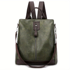 Vintage Zipper Front Backpack Purse Anti-theft School Bag