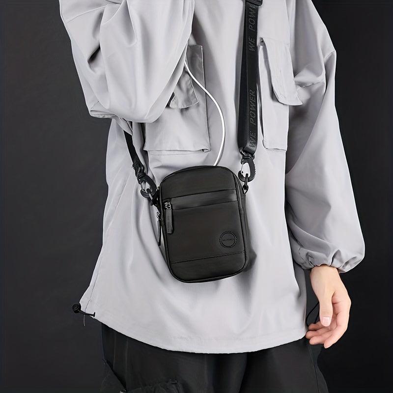 Men's Diagonal Shoulder Bag Small Mini Phone Bag for Outdoor Sports