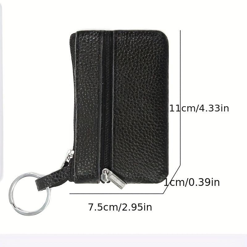 Top Layer Cowhide Coin Purse Mini Ultra Thin Zipper Coin Purse