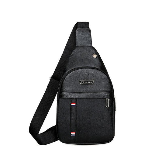 Men's Crossbody Bag with Earphone Hole for Outdoor Sports
