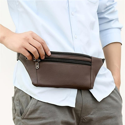 Men's Waist Bag Casual Chest Bag With Earphone Hole