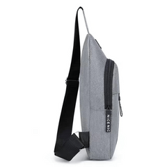 Men's Casual Crossbody Bag With Earphone Hole for Outdoor Sports Hiking