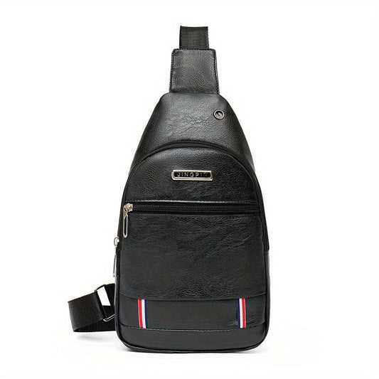 Large Capacity Crossbody Bag PU Leather Casual Messenger Bag